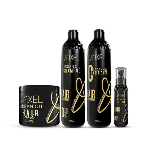 Argan Hair Care Set – Shampoo, Conditioner, Hair Mask (500ml) + Serum (100ml) – Sulfate Free for Normal and Protein Treated Hair