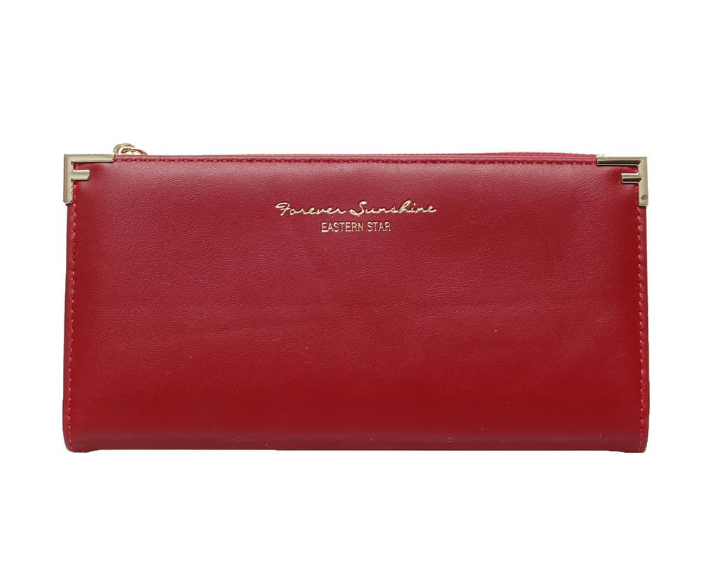 Vola Faux Leather Wallet Size 20x10 For Women - Red B5D