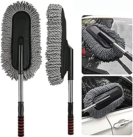 Detachable Microfiber Telescopic Car Wash Brush Car Cleaning Tool Solar Panel Dashboard Mop Duster for Car Interior Exterior Cleaning - Shave and Shine Car Cleaning Easily and Efficiently