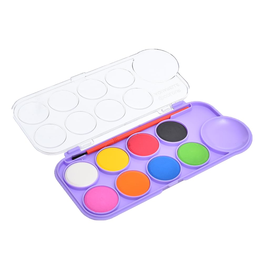 Elmaayergy Y-28/YL83092-8 Water Colour Palette, 8 Colours, With Paint Brush With Durable Material, Suitable For School And Home