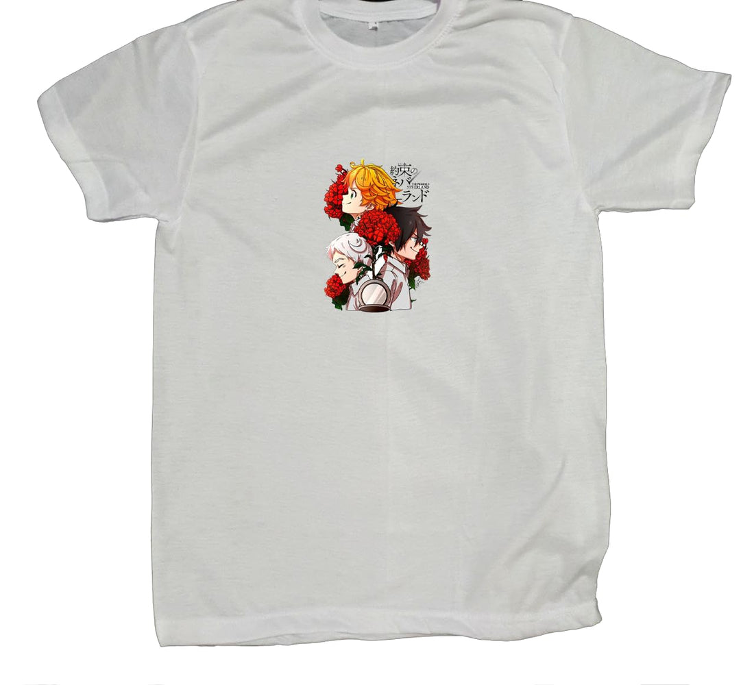 Japaneses anime ThePromised Neverland Norman ray Emmaphil carolT-shirt 3 (XXL)