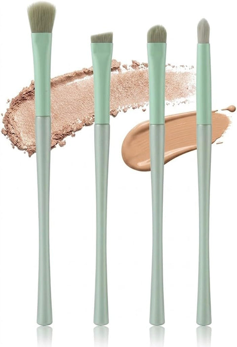 Makeup Brushes,Makeup Brush Set,4 Pieces Premium Synthetic Foundation Blending Brush,Powder,Blush,Eyeshadow，Contour Brush-multicolor