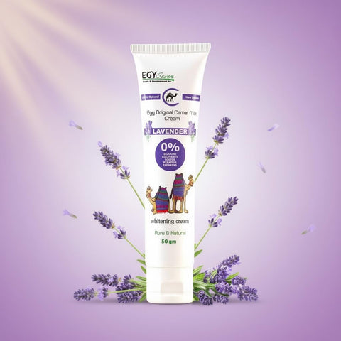Natural Skin Regenerator & Collagen Booster with Vitamin E & Panthenol | Camel Milk Cream: The Desert’s Beauty Secret for Skin Repair, Brightening, and Anti-Aging Rejuvenation (50 Gm, Lavender)