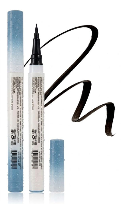 BLak Liquid Eyeliner Pen and eyebrow - Waterproof Smudgeproof 12H Long Lasting Eyeliner Pen with Felt Tip For Women Eye Makeup, Smooth, Quick Drying, High Pigmented