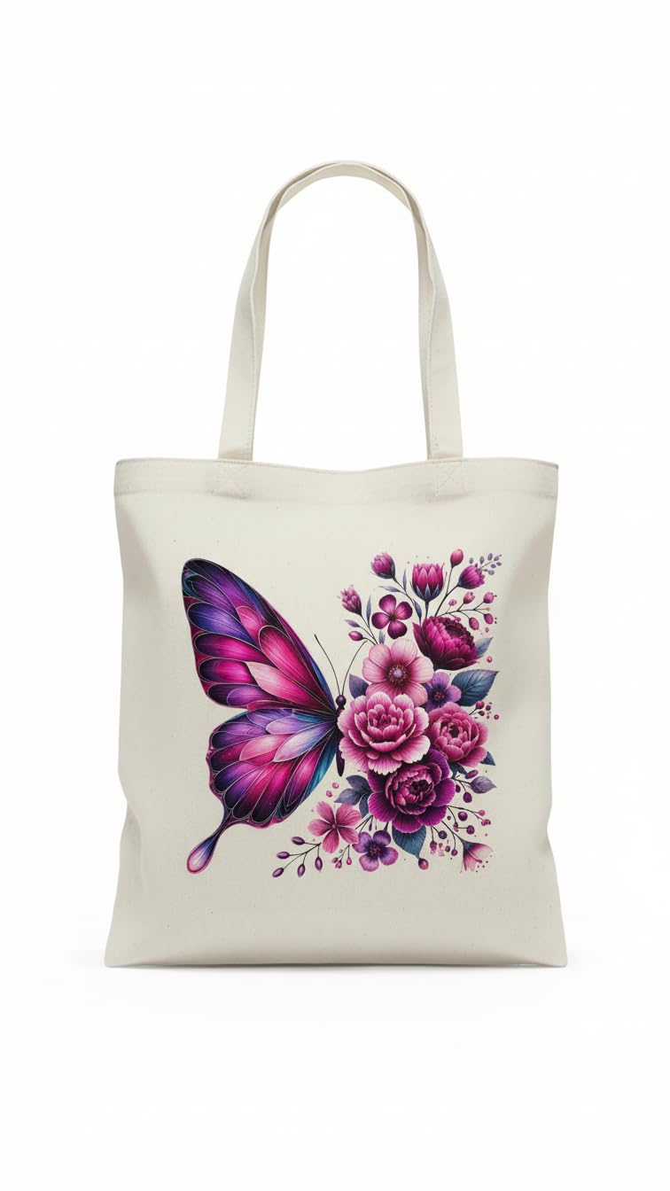 Eco-Friendly Canvas Cotton Tote Bag with Design Printed Bags for Women, Men - Reusable Shopping Bag, Party Gift Idea and Blend Cotton Gift Bag
