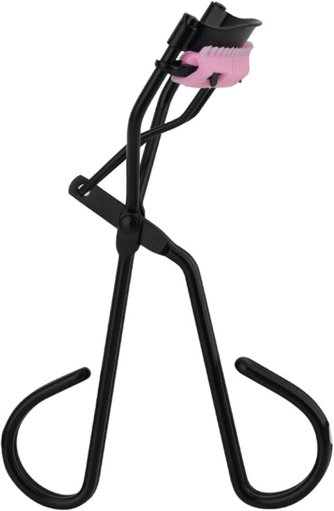 Black Eyelash Clip Long Lasting Curl Good Curling Effect Elastic Fitted Eye Shape Manual Press Eyelash Curler with Comb for Make Up Makeup Brushes and Tools