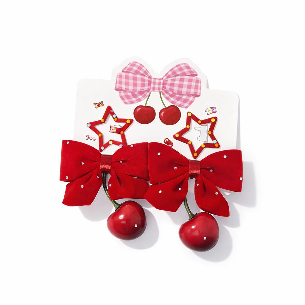 Catch Up Cherry Shape Hair Clips for Women and Girls, Cute Red Fruit Design Barrettes, Strong Hold No Slip Hair Accessories, Durable Lightweight Clips for Daily Styling and Fashion Looks