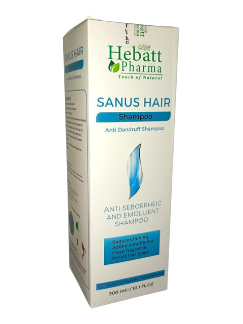 Shampoo (Sanus Hair) Shampoo Effective Anti Dandruff Oil Inflammation Scalp Irritation 300ml - Suitable for All Hair Types I from Al Shabrawini Pharmacy