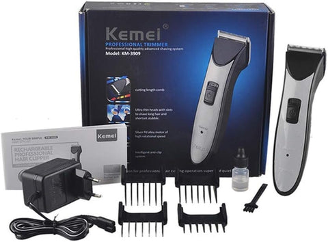 Professional Hair Shaver,km-3909 Cordless Grooming Kit with Trimmer, 4 Guide Combs, Charging Stand