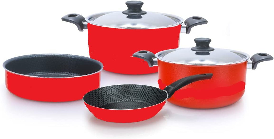 Trueval Teflon cooking set for different purposes, consisting of 2 pots, size 18-22, frying pan, 20 trays, oven 24