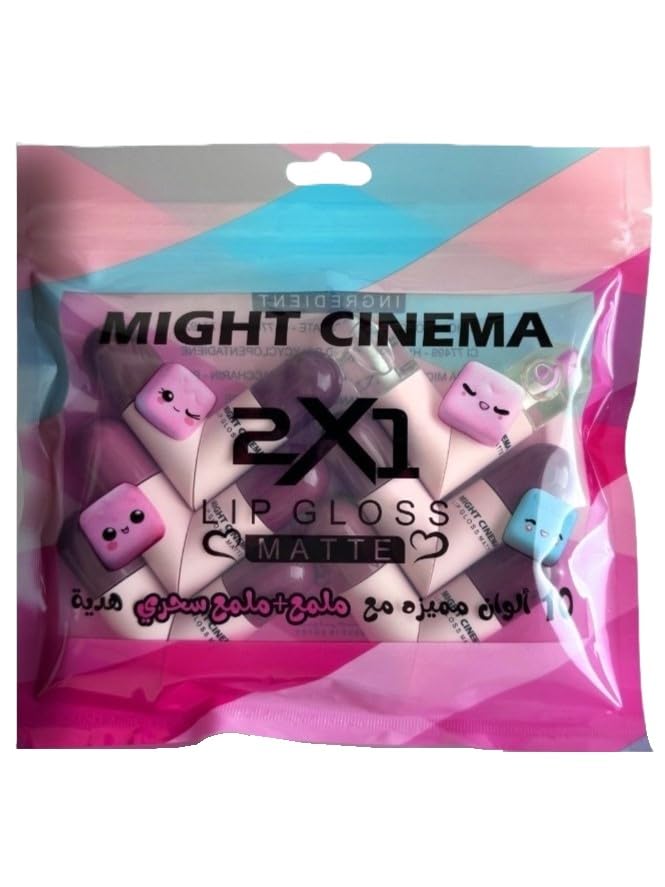 Might Cinema - Lip Gloss, 2 X 1 Double Touch, Pack Of 10 Color & 2 Clear, Model - 4093