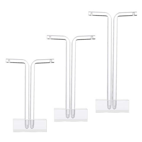 Yolev 3pcs Acrylic Earrings Stand Holder T-Shape Ear Studs Earring Holder Lucite T Bar Earring Retail Display Photography Props