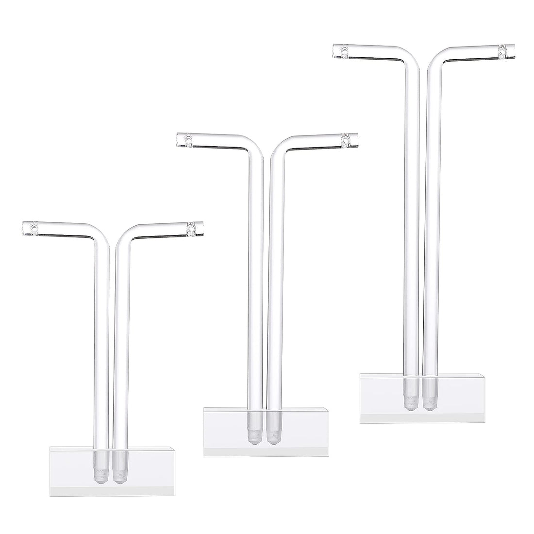 Yolev 3pcs Acrylic Earrings Stand Holder T-Shape Ear Studs Earring Holder Lucite T Bar Earring Retail Display Photography Props