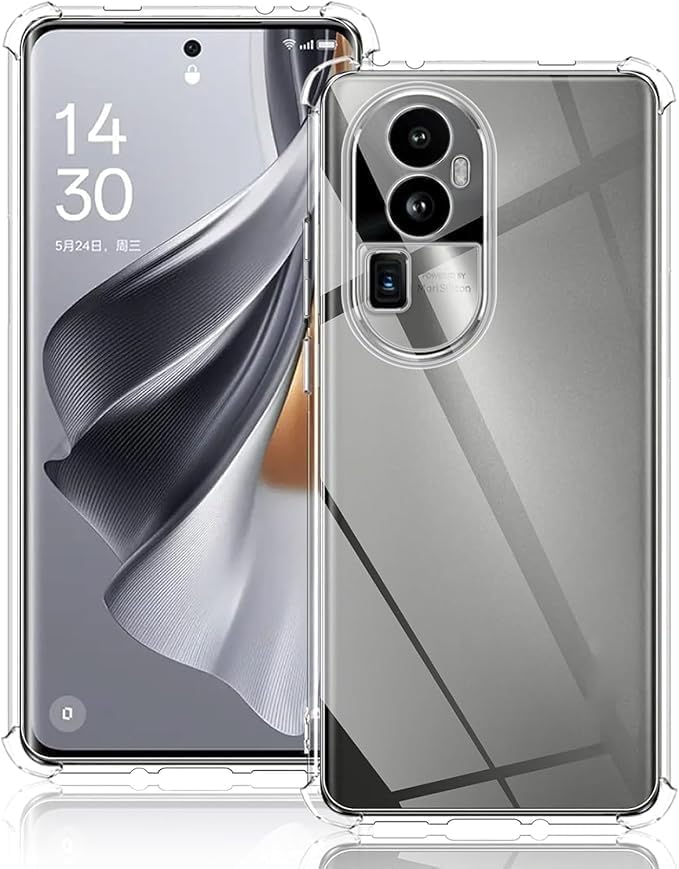 Transparent Shockproof Case Compatible with Oppo Reno 10 Pro Plus 5G