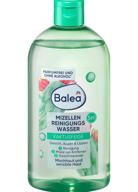 Balea Micellar Cleansing Water Cactus Pear for Combination Skin and Sensitive Skin, 3 in 1