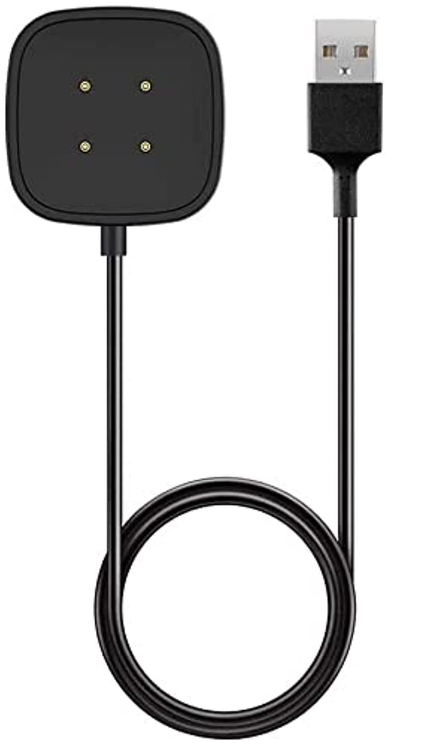 Compatible for Fitbit Sense/Versa 3 Charger, 1-Pack USB Replacement Charging Cable Dock Stand Station Accessories for Fitbit Versa 3/Sense Smart Watch Fitness Tracker,with 3.3FT Charging Cord