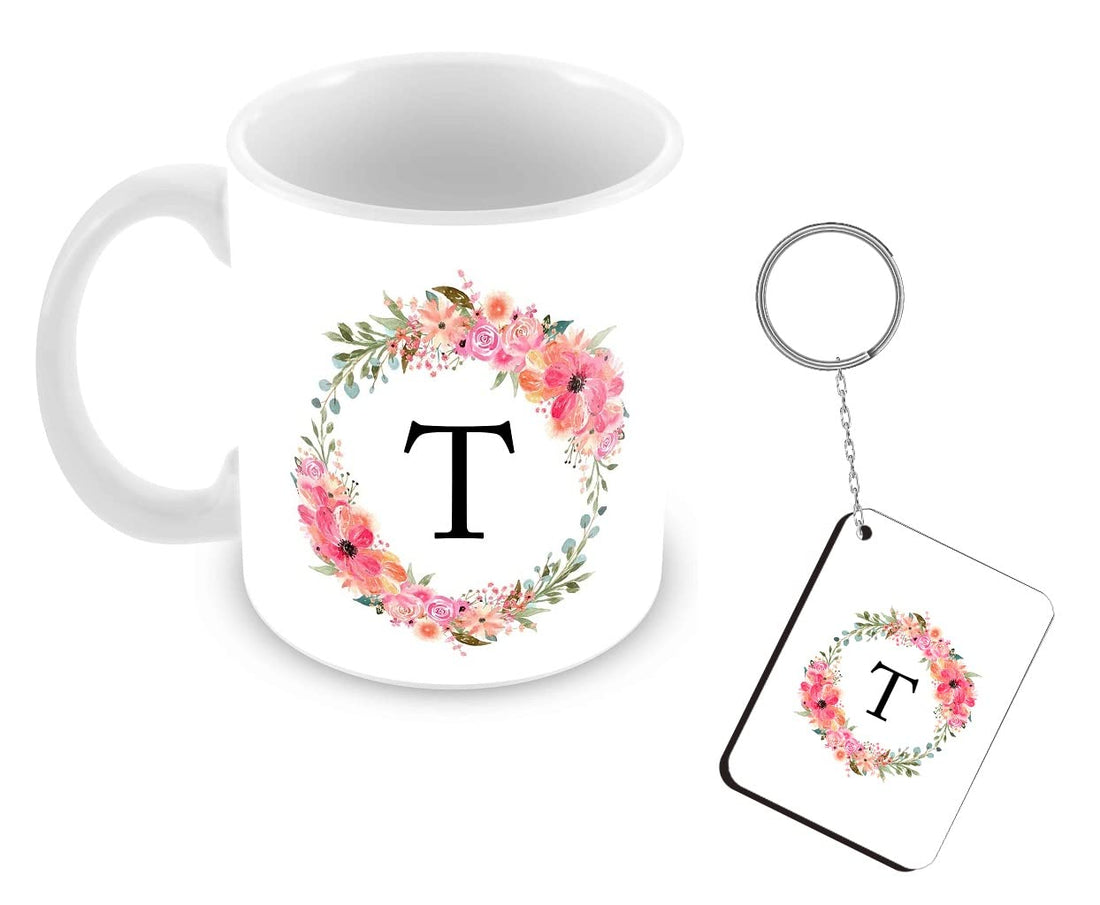 Tuelip Alphabet-Full White-Floral Wreath (T)