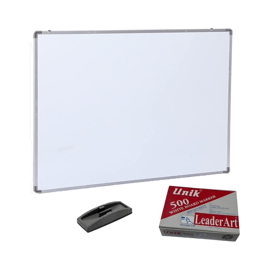 Whiteboard 120 * 90cm + 12 Whiteboard Markers Unik 500 +Duster