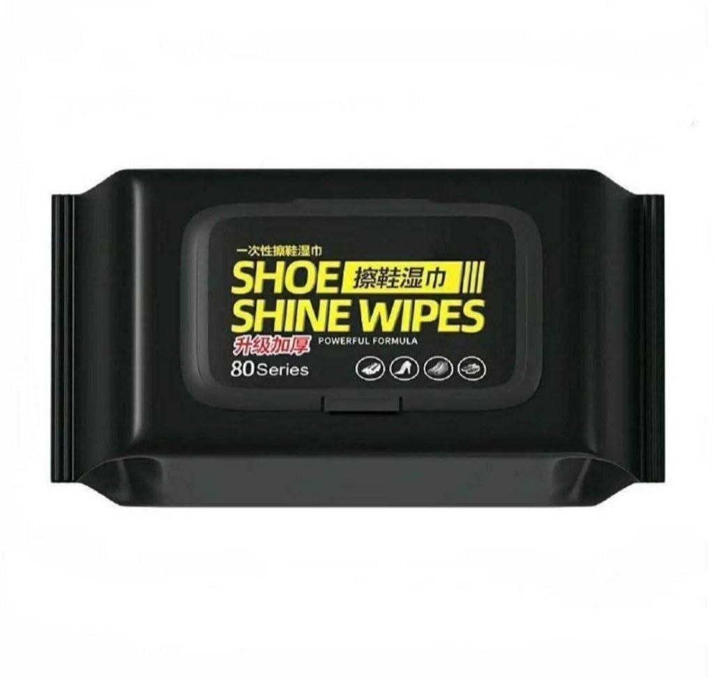Shoe Polish Cleaning Wipes, Removes Dust, Mud and Dirt, 80 Count