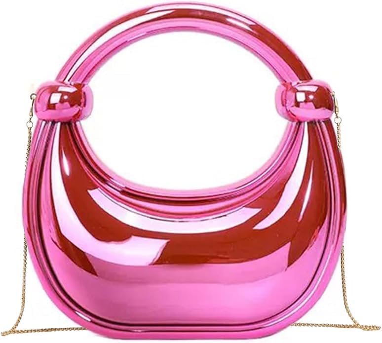 Women Gold Plastic Crossbody Bag Small Chain Handbag Fashion Fashion Outdoor Hiking