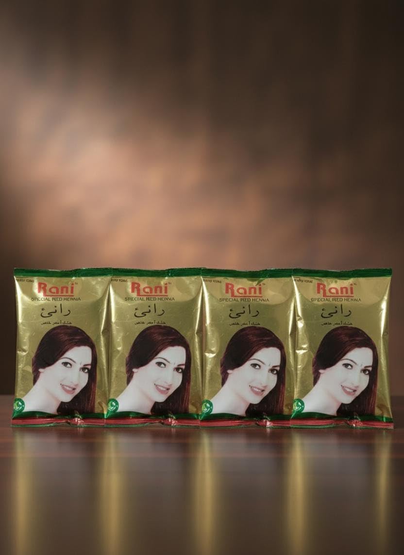 Natural Indian Henna Hair & Body Powder For Strengthening Hair And Cover Gray (4, Special Red Henna)
