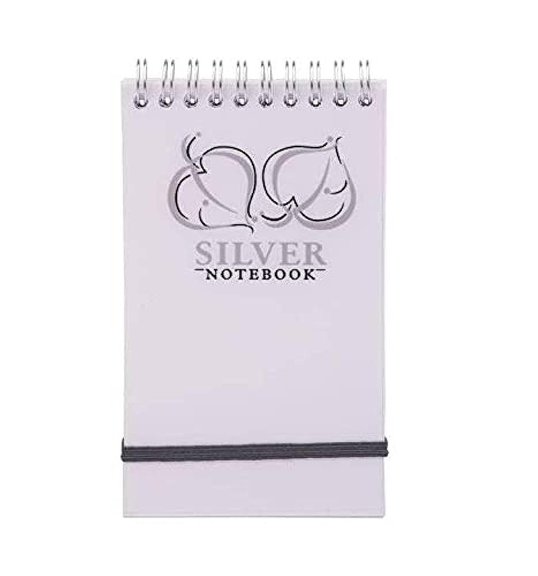 Mintra Gold & Silver noteBook A7, Lined Ruling 80 Sheets, Silver