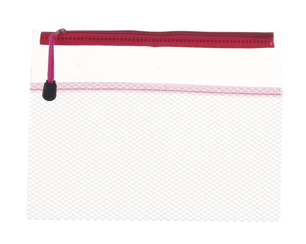 3A PVC-A4 Plastic Zipper File A4 26 * 35 cm 1 Piece - Fuchsia