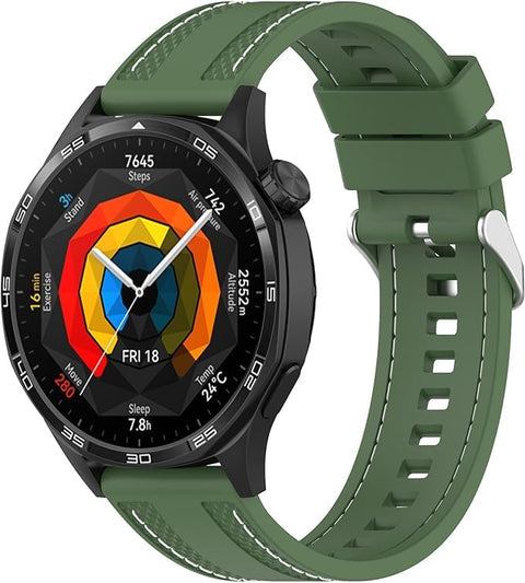 ECO 22mm Silicone Strap For Huawei Watch GT5 46mm | GT5 Pro | GT4 46mm | GT3 46mm | GT2 46mm | GT2 Pro | Watch Buds | Watch 3 Pro | Ultimate | GT3 Pro Smooth Flexible and Durable Strap