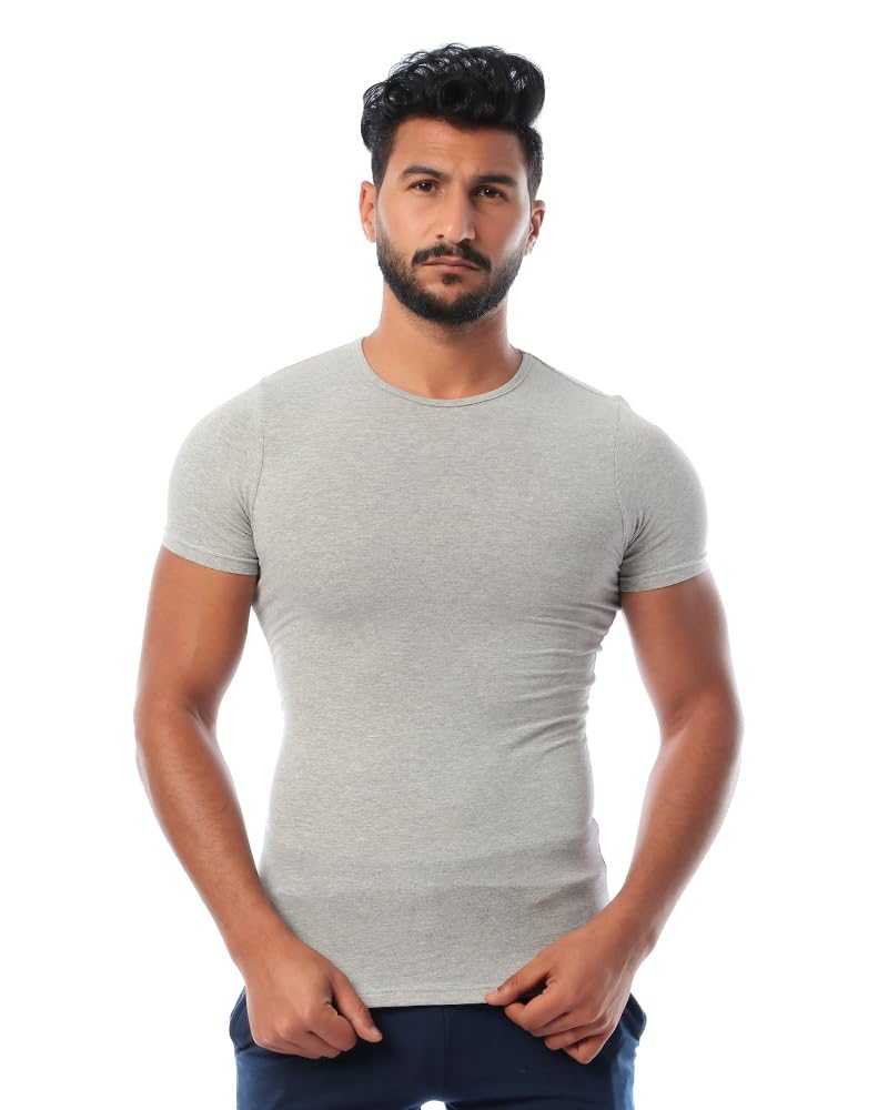 Dice Round Neck T-shirt - Grey