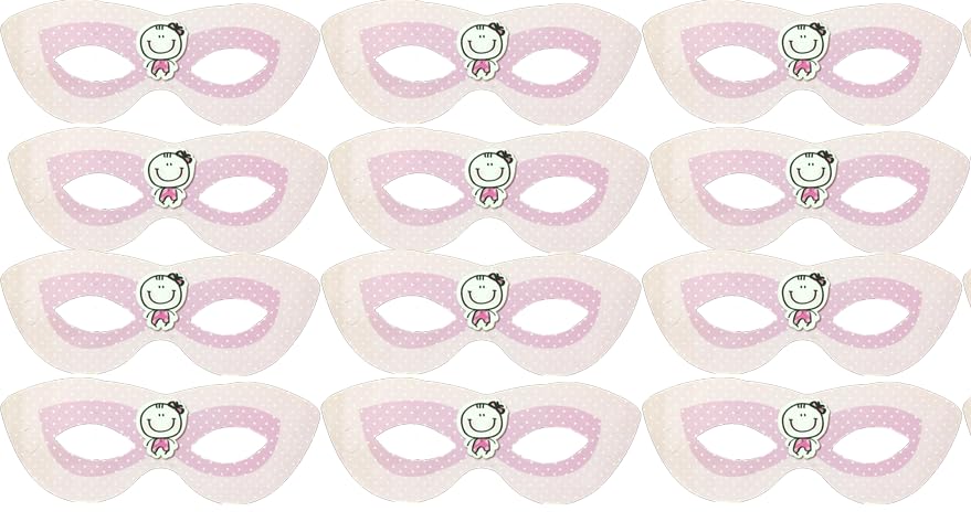 Paper Eye Mask girl With Cat Eye Design For Party And Birthday Set Of 12 Pieces