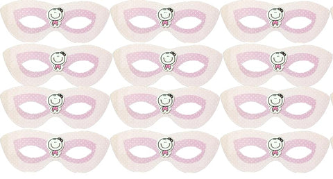 Paper Eye Mask girl With Cat Eye Design For Party And Birthday Set Of 12 Pieces