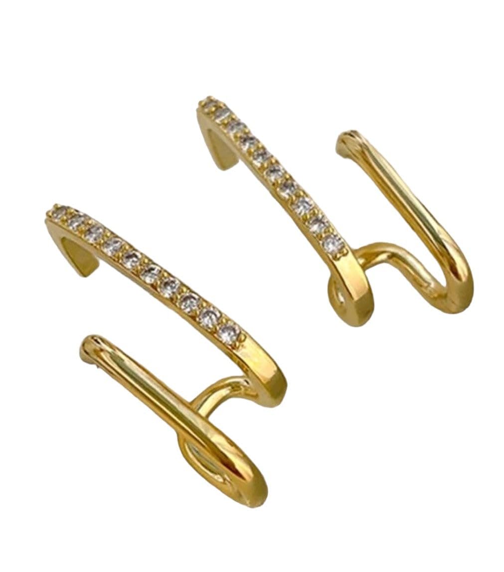 1 Pair Simple Four Prong Earrings for Women