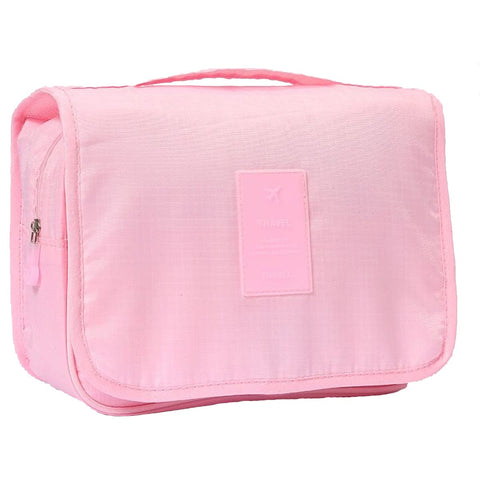 Travel Toiletry Bag, YYGOJOY Hanging Wash Bag Makeup Cosmetic Organizer Bags, Portable Hanging Toiletries Bags for Men Women Girls Waterproof Multifunctional (Pink)