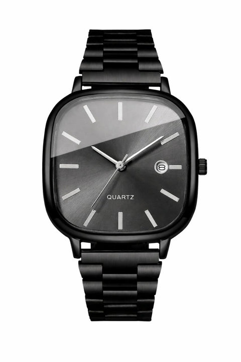 1pc Men's Gift Watch, Classic Fashion Square Dial Calendar Display, Casual Stylish Quartz Wristwatch, Watch Box Not Included