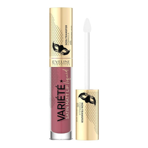 Eveline Variete Satin Matt Lip Liquid Lipstick, 4.5 ml, No 03 Berry Shake