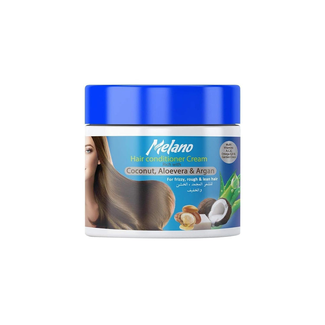 melanopharma Melano Hair Conditioner Cream Rich with Coconut, Aloe Vera, Argan Oil