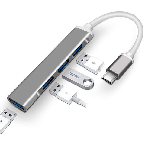 ZUOMIDIE USB C Hub, USB Hub to HDMI Multiport AUSB C Dongle Adapter 4 in 1 with 1 USB 3.0 Ports and 3 USB 2.0 Ports,Compatible with MacBook Pro Air HP XPS and More Type C Devices