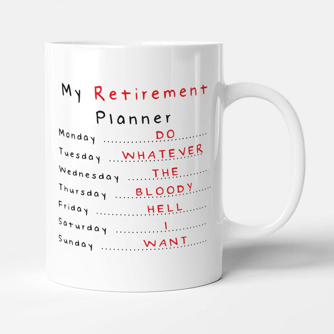 My Retirement Planner - Funny Retirement Gift Mug by Victorian Print