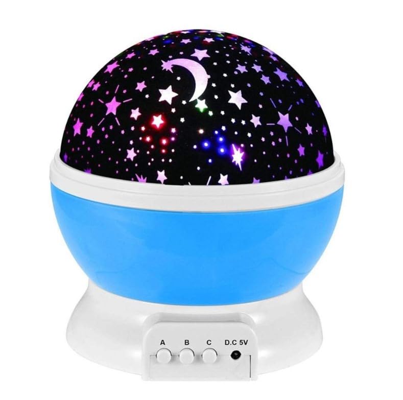 LED Star Master Night Light Projector, Romantic Cosmos Starry Sky Lamp for Soothing Sleep, Dreamy Rotating Projection for Kids & Adults, Soothing Sleep Lighting for Kids (Blue)