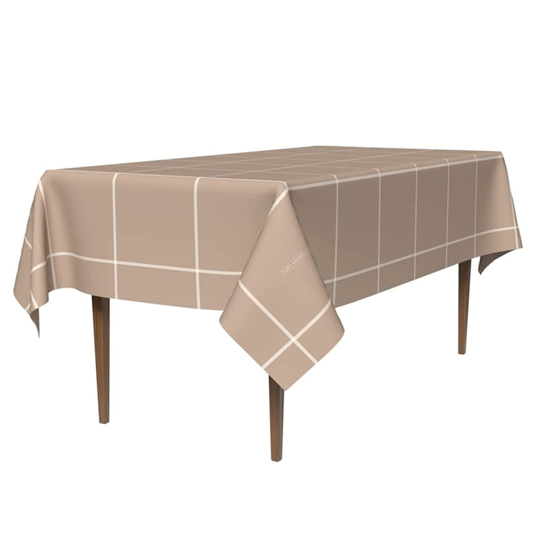 ART MOOD HOME Waterproof Polyester Fabric Craft tablecloth waterproof Beige *White 140x300 CM