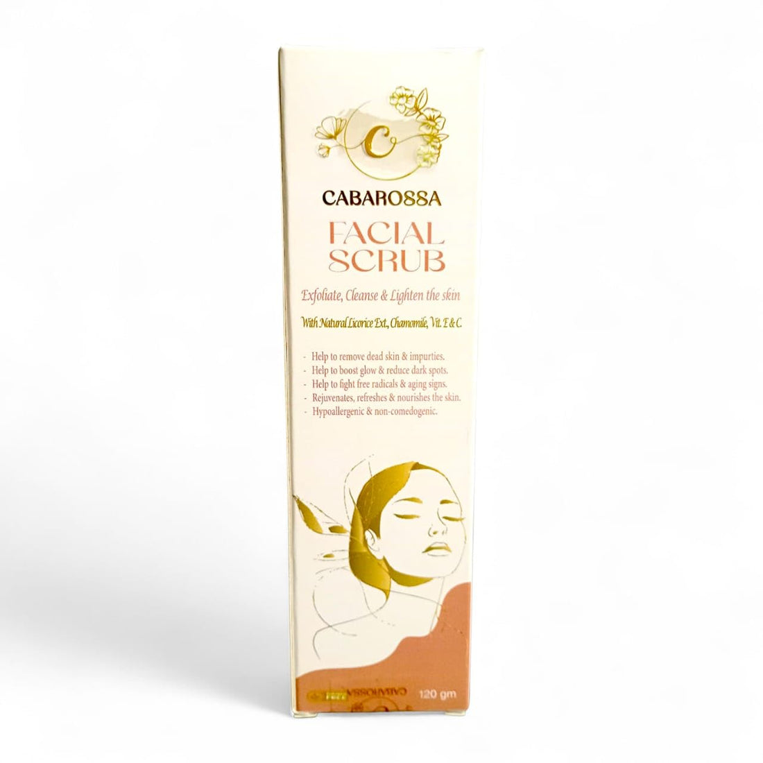 Kabarossa Face Scrub 120g – Rejuvenating & Brightening – Removes Dead Skin & Dark Spots, Anti-Aging, Gentle for All Skin Types I from Al Shabrawini Pharmacy