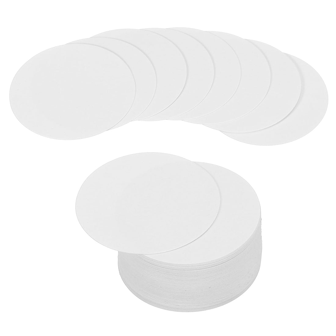 PATIKIL 60 Sheet Circle Card Stock, 2 Inch Round Cutouts Paper Thick Cardstock Coaster for DIY Craft Projects Printing Supplies Bulletin Board Decor, White