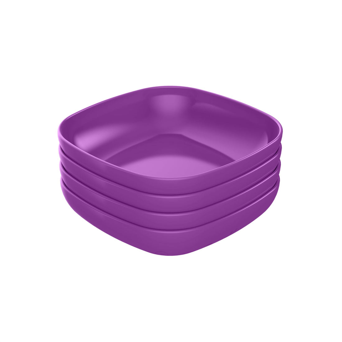 M-Design Eden™ Deep Plate 20 cm - Pack of 4 - BPA Free, Microwave Safe, Dishwasher Safe, Food Safe, Stackable - Purple