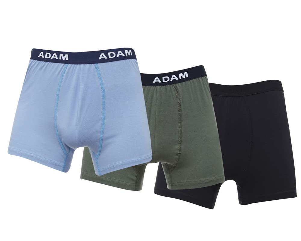 Adam 3 Piece Cotton Boxer Set for Men - Multi Color 1
