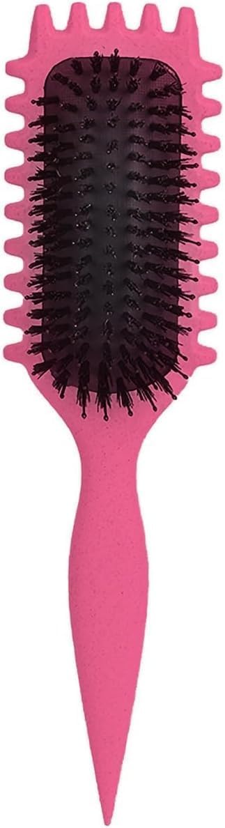 Curl Defining Brush for Women & Men – Detangling Styling Hair Brush for Wet & Dry Hair, Defines Curls, Smooths Knots, Easy Grip Handle, Random Color, Lightweight & Durable (Random Color)