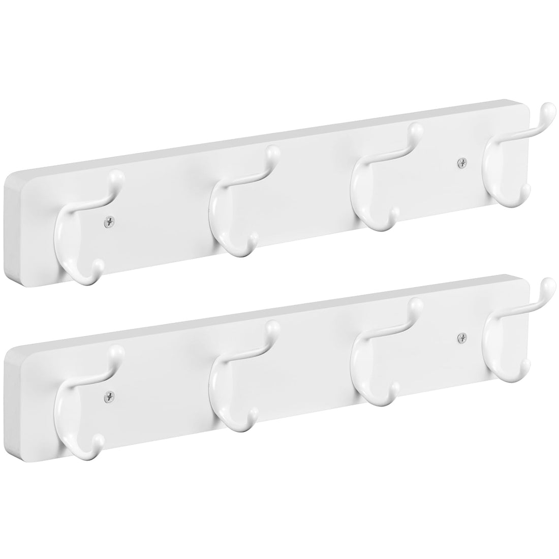 OUTNILI 2 Pack Coat Rack Wall Mount - White Coat Hooks Wall Mounted for Sunglasses Jackets Hats Purse Dog Leashes Towels - Coat Hanger for Entryway Closet Mudroom Laundry Children's Room Bathroom