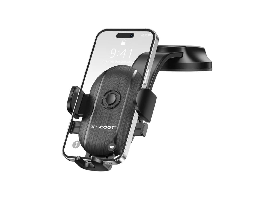 180 Rotaion Suction Cup Phone Car Holder, Black Color