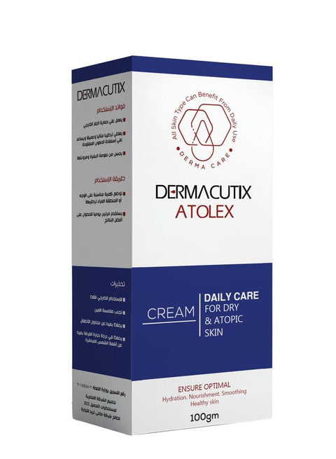 Dermacutix Atolex Daily Care Cream for Dry & Sensitive Skin - 100g - Enriched with Ceramides and Deep Moisturizers I by Al Shabrawini Pharmacy
