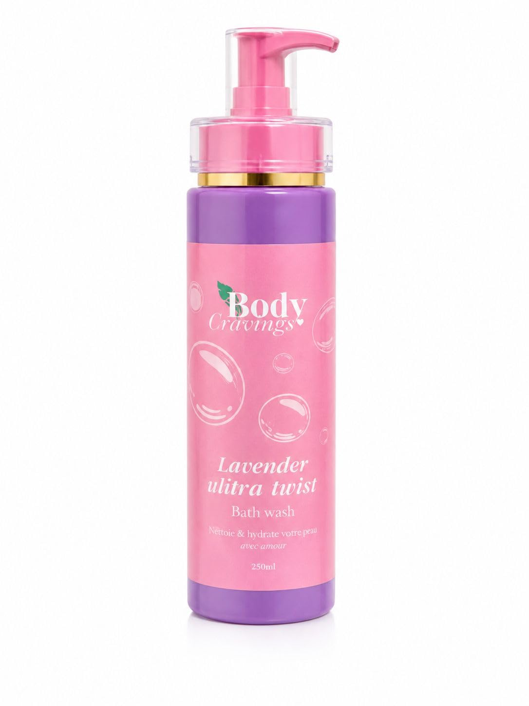 Body Cravings Lavender with a Twist Bath Wash | 250ml | Moisturising Body Wash with Glycerine & Essential Oils | Relaxing Lavender Scent | Paraben-Free Shower Gel