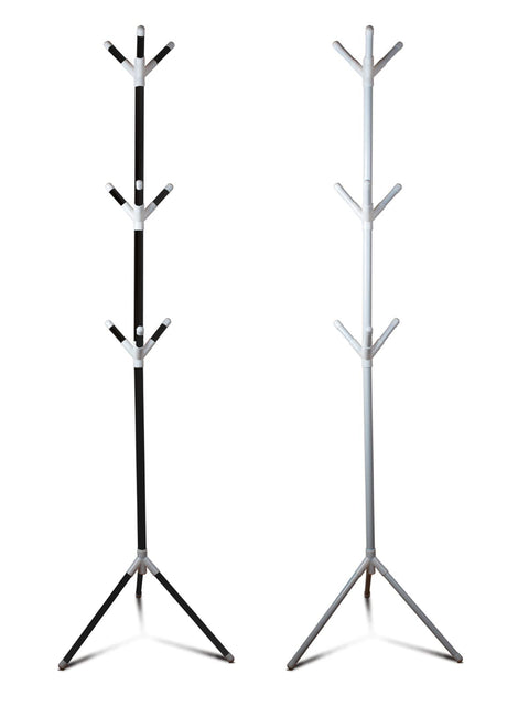 Generic Coat Rack Freestanding with 7 Hooks, Stable Base, Clothes Rack for Hanging Clothes, Gray